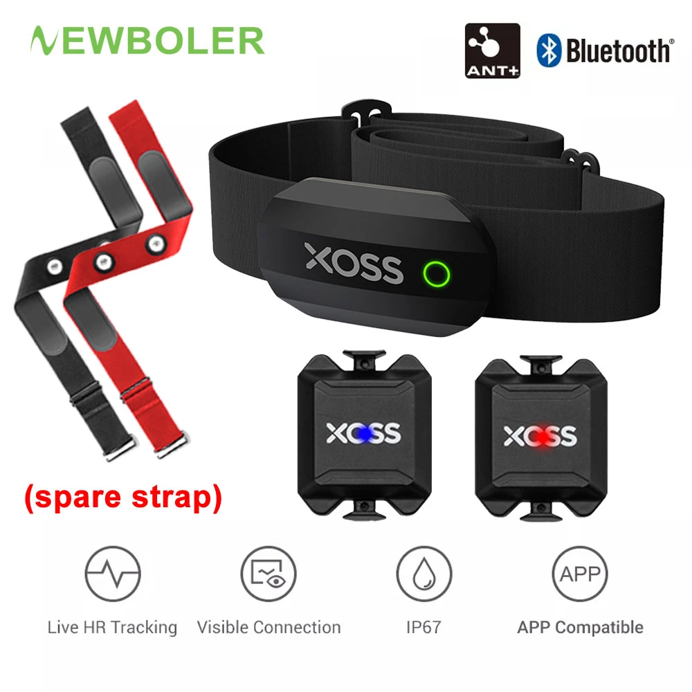 Heart Rate Sensor Dual Mode ANT Bluetooth With Adjustable Chest Strap