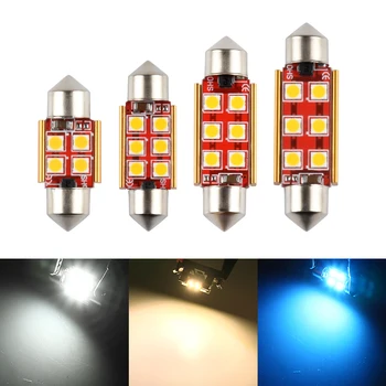 

31mm 36mm 39mm 41mm 42mm LED Bulbs 3030SMD Warm White Ice Blue Festoon Dome Map License Plate Marker Trunk Lights Bright 12V 1PC