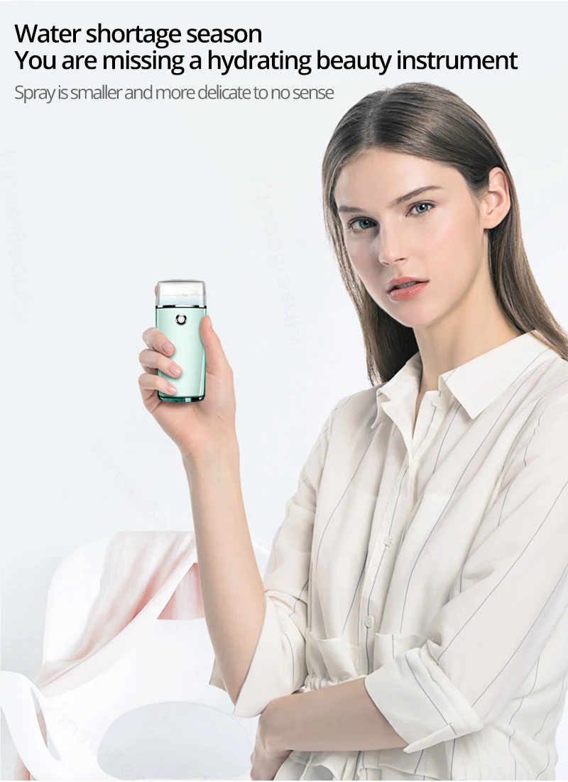 Portable Nano Mist Sprayer Facial Steamer Moisturizing Facial Body Nebulizer USB Charge Atomization Mister Face Skin Care Tools
