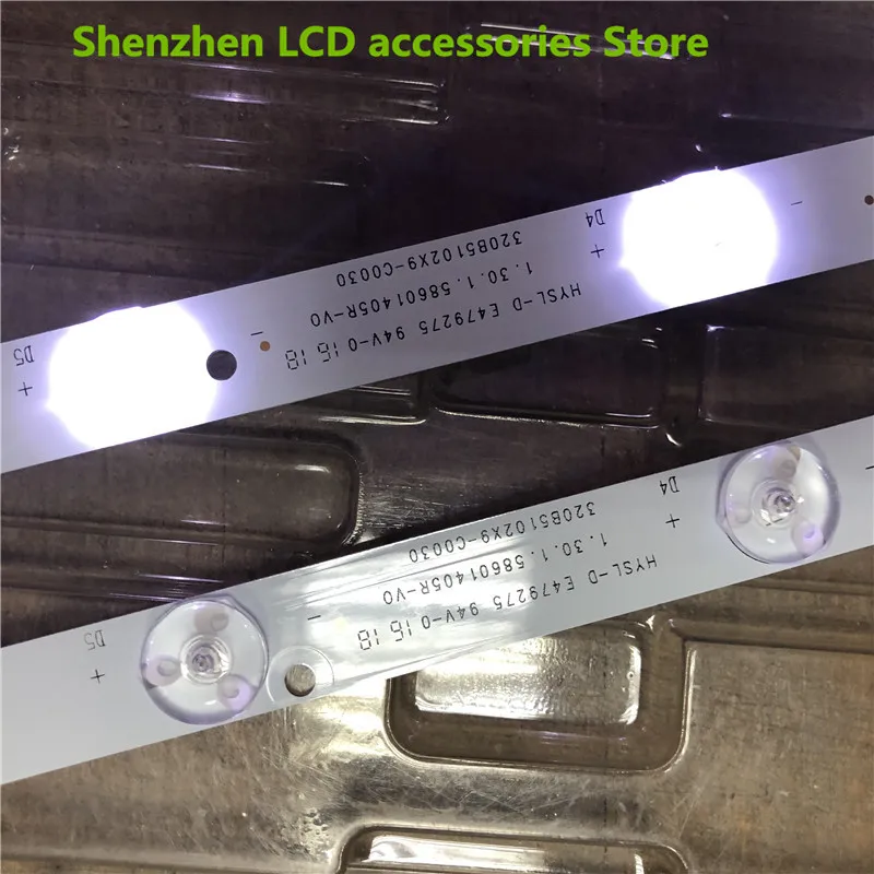 TV backlight bar 320B5102X9-C0030 HYSL-D E479275 1.30.1.5860145R for PH32B51DSGW 100%NEW 6V   left  and   right