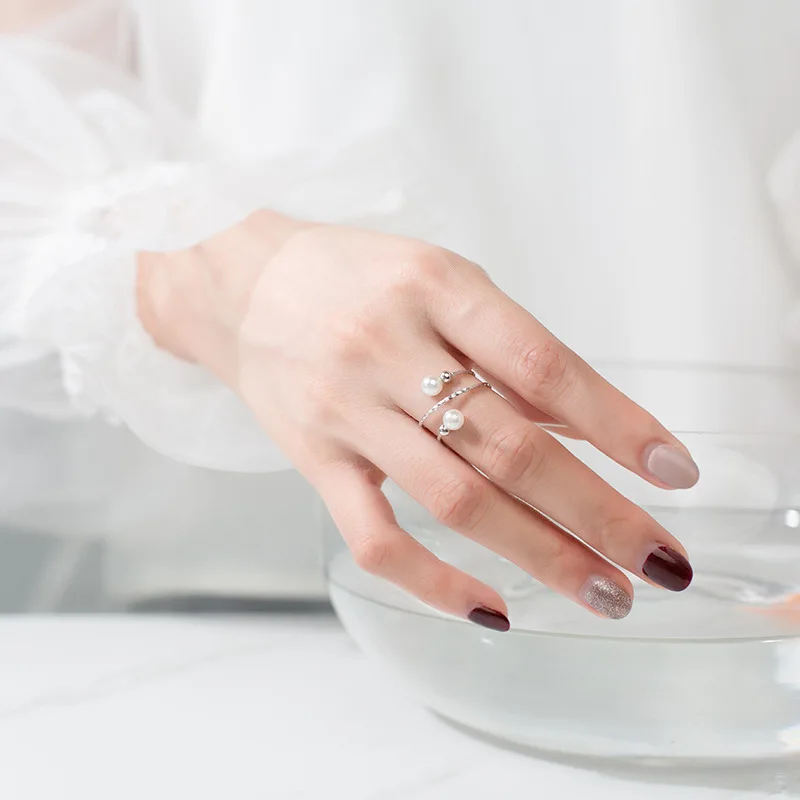 INZATT Real 925% Sterling Silver Minimalist Pearl spiral Ring For Women Birthday Party Classic Fine Jewelry Accessories Gift - Image 6