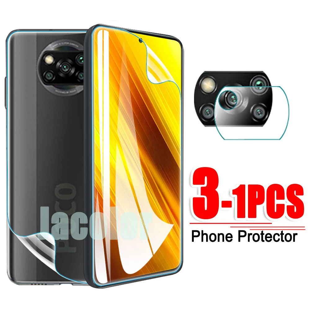 Safety Hydrogel Film For Xiaomi Poco X3/M3/F3/F2/M2 NFC/GT/Pro Screen Protector/Back Cover Film