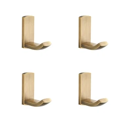 Clothes Robe Coat Hooks Vintage Brass 4 Pieces Wall Mounted Towel Hook Home Hangers Bathroom Accessories U.S. Stock