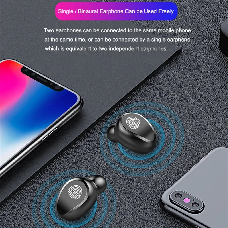 Беспроводные наушники Bluetooth V5.0 F9 TWS беспроводные светодиодный дисплей игровые