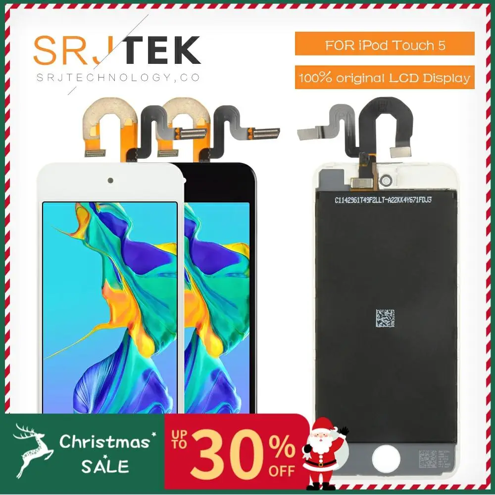 Для iPod Touch 5 ЖК-дисплей кодирующий преобразователь сенсорного экрана в сборе для iPod Touch 5 ЖК-экран матрица дигитайзер замена стекла