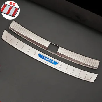 

stainless steel Rear bumper Protector Sill Trunk Rear guard Tread Plate for Volkswagen Touran 2016-2019 Samurai Car styling