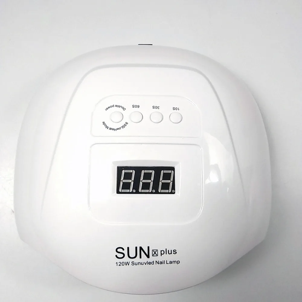 Бренд SUNXPlus 120 Вт УФ-лампа светодиодный светильник для сушки ногтей быстрое отверждение УФ-гель для ногтей с авточувствительным ЖК-дисплеем 10 s/30 s/60 s/99 s
