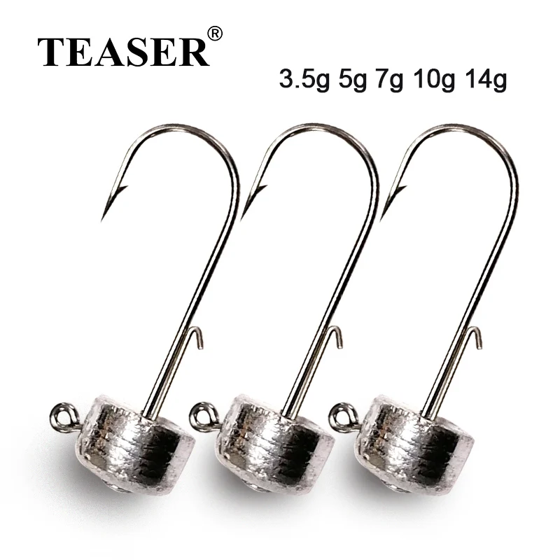 10 PIÈCES NED Rig Jig Heads hameçons de pêche Ned tête de champignon