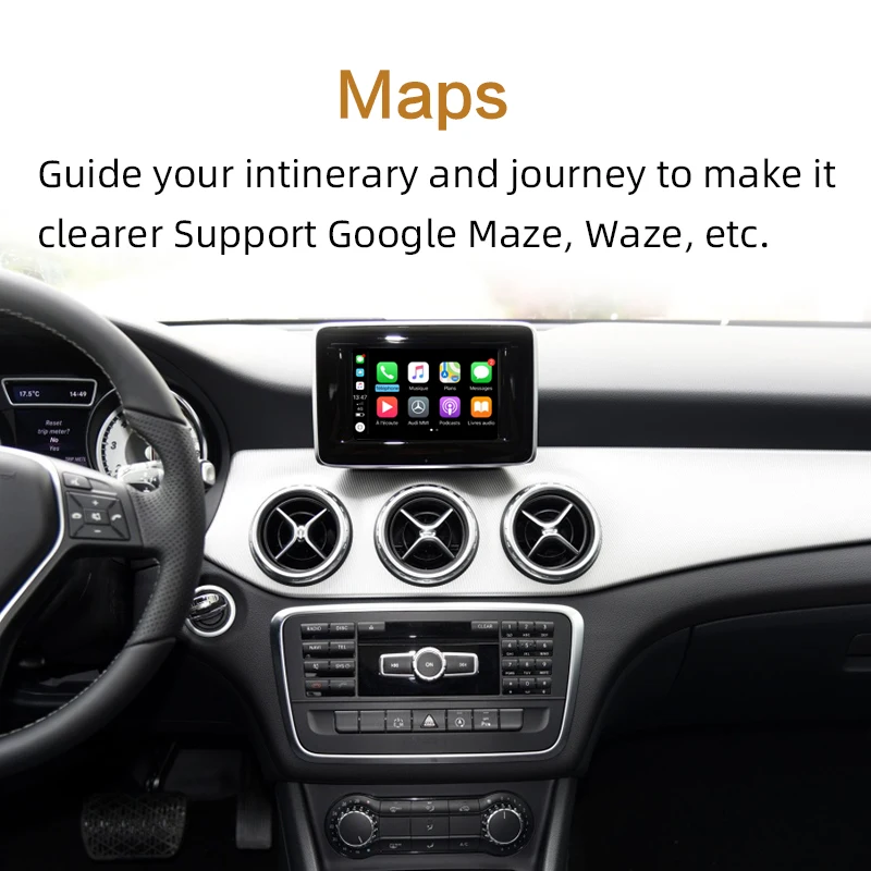 Sinairyu wifi беспроводной OEM Apple Carplay для Mercedes NTG 4,5 4,7 автомобиль играть класс W176 W204 2011-14 iOS/Android Авто зеркальное отображение