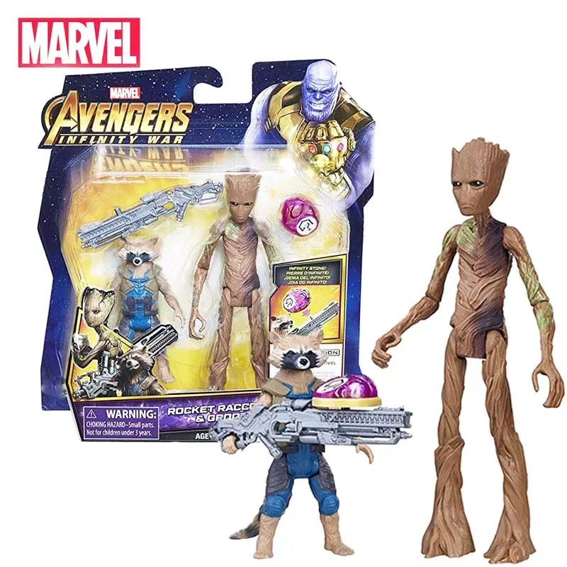 Marvel Мстители Грут и ракета модель енота Коллекция Фигурки горячие игрушки куклы