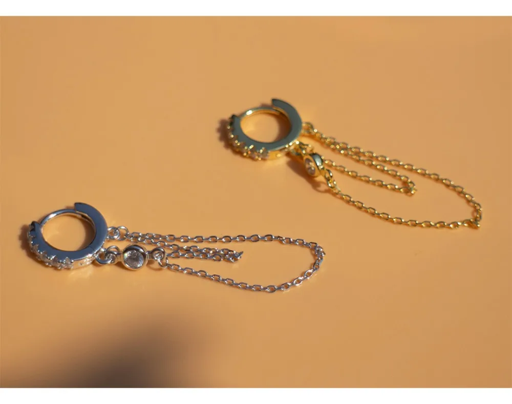 Серьги из стерлингового серебра 925 пробы, модные длинные французские Серьги-капельки с циркониевой звездой и кисточкой, милые трендовые женские серебряные ювелирные изделия для ушей