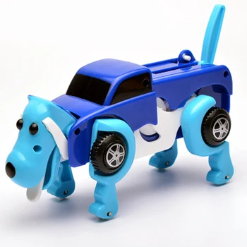 

4 colors 14CM Cool Automatic Transform Dog Car Vehicle Clockwork