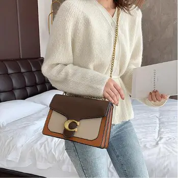 

2019 Autumn and Winter New Chain Small Pack Fashion Tide Crash Lady Slant Spin PackageAAA96