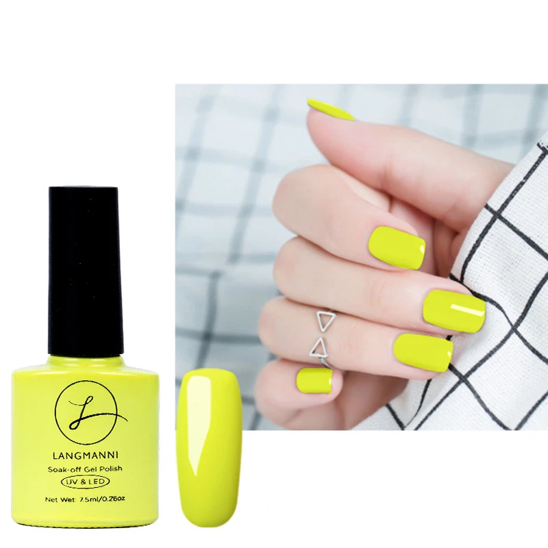 Nusx Yellow France Gel Nail Polish Vernis Semi Permanant UV Gel polish Nail Art Design Manicure 3
