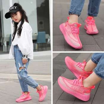 

Girls' shoes, four seasons, 2020 new children's shoes, children's shoes, breathable mesh, elementary school sports shoes (walker