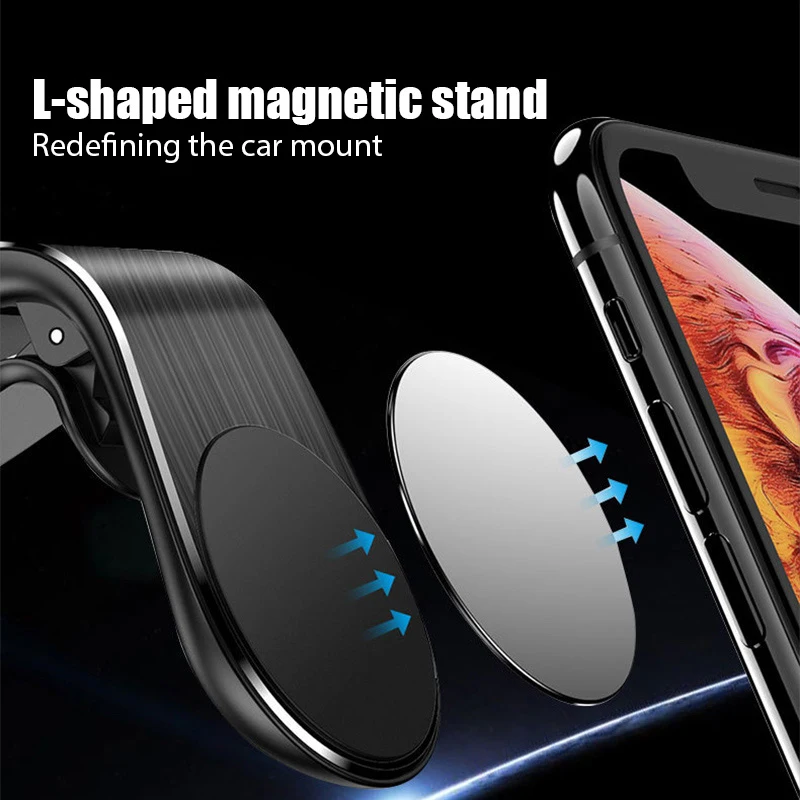 mobile holder for hand L Shape Car Phone Holder For Phone In Car Mobile Support Magnetic Holder Mount Stand For Tablets And Smartphones Magnet Bracket mobile stand