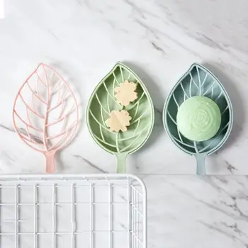 

Leaf-shaped soap holder, non-slip soap box, dish-shaped tray holder, shower tray drain, bathroom soap accessories protector