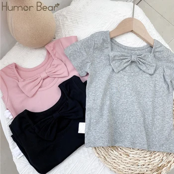 

Humor Bear Cute Girl Clothes Brand Fashion 2020 Summer Butterfly Short-sleeved Cotton T-shirt Toddler Bottoming Baby Clothing