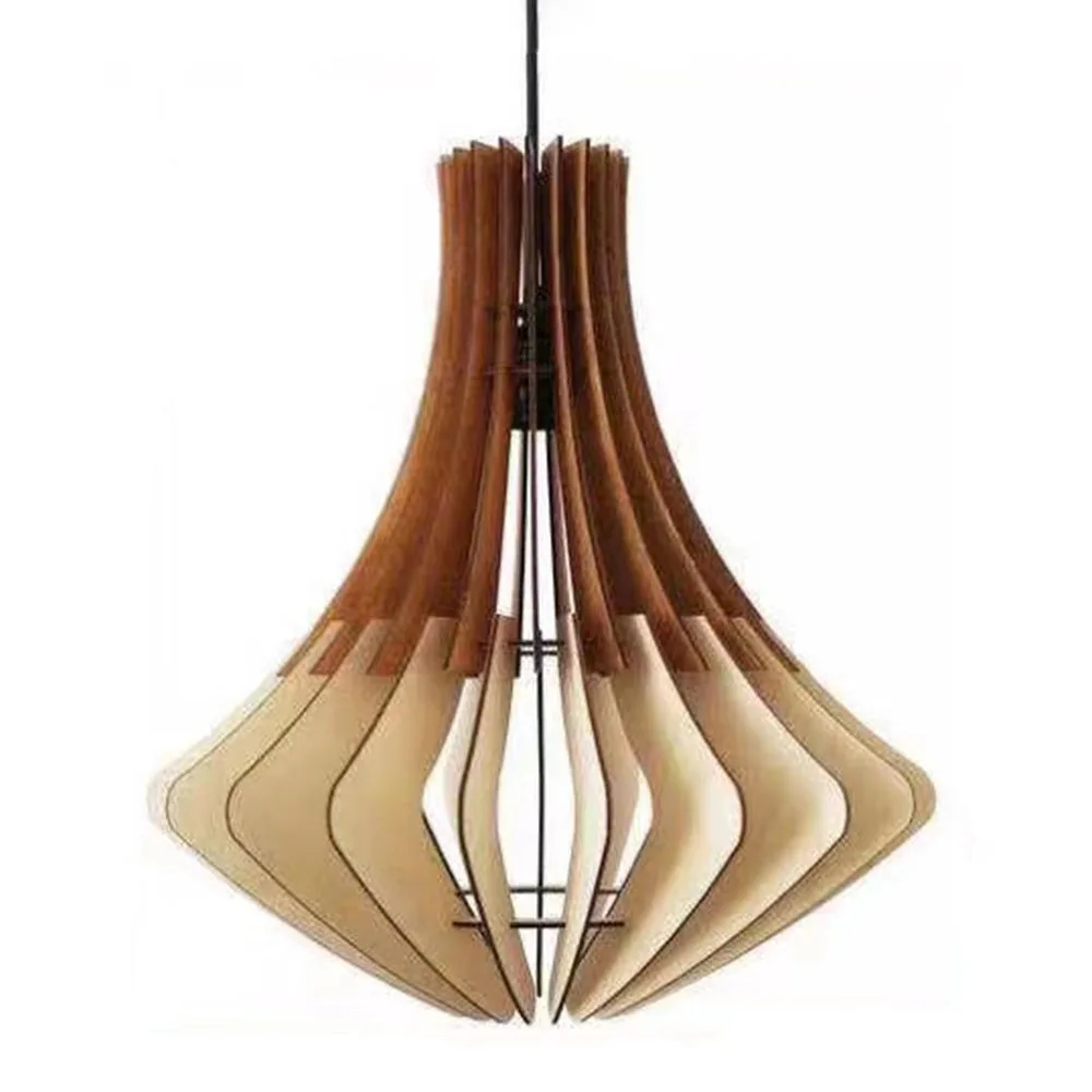 wood pendant light