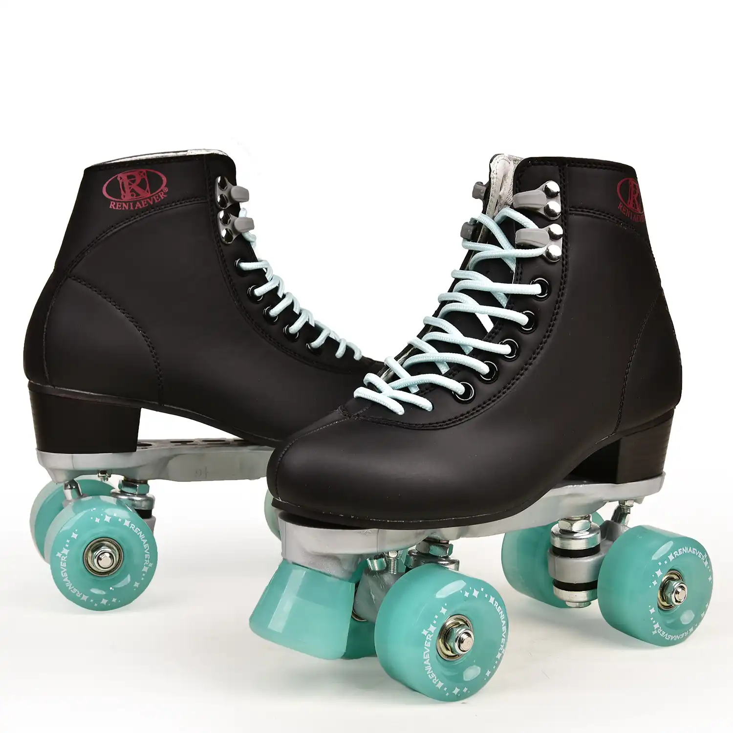 Roller Skates Artistic Double Row Adjustable Leather Roller Skates Skating Shoes Indoor Outdoor Adult Roller Skates