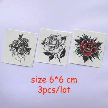 

Temporary Flower Tattoo Sleeves Water Transfer Tatoo Sticker Tattoo Black Peony Rose Tattoos Body Art Sexy Tatoo Girl Arm Tatto