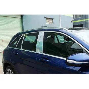 

Stainless Steel Glass Window Trims Pillar Middle Column Trim For Mercedes Benz GLC Class X253 200 250 300 4 Door Sedan AMG 8pcs