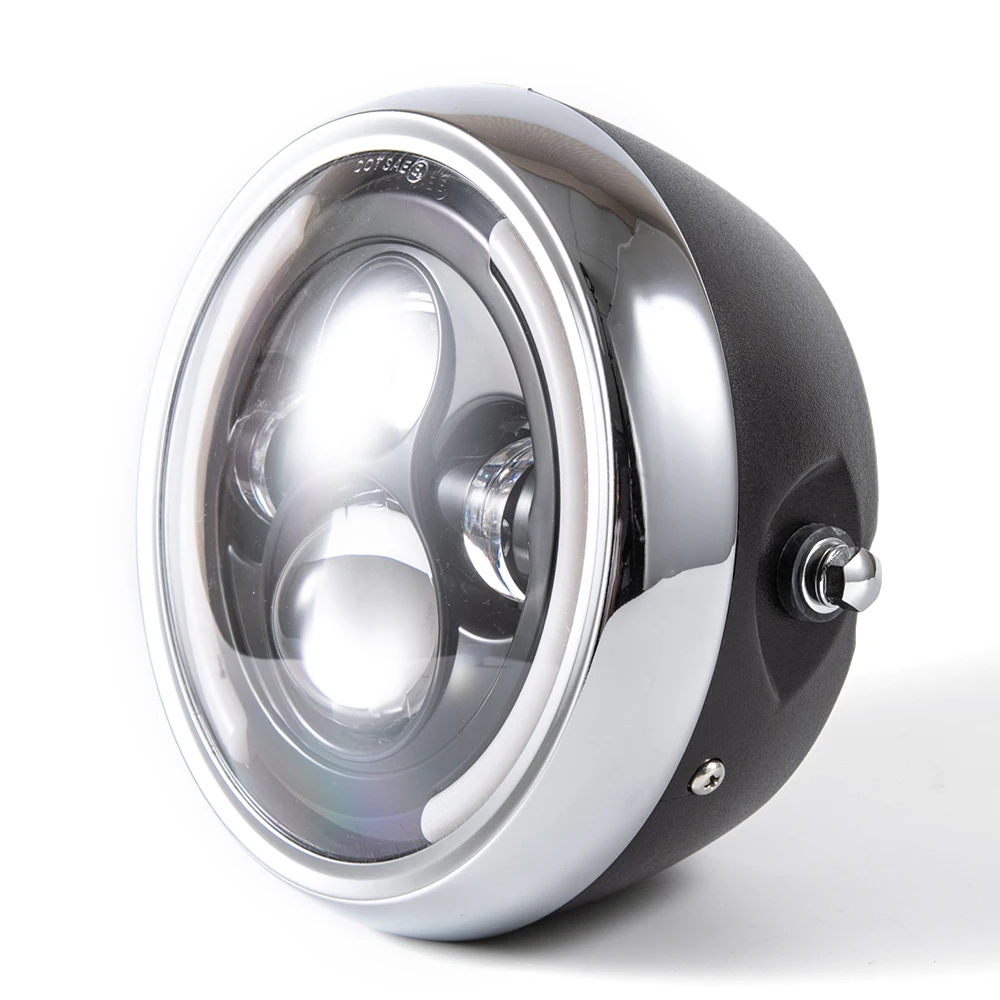 Faro Moto LED 7.5 Pollici - Per Cafe Racer, Bobber, Impermeabile, 4 Modalità - Foto 11