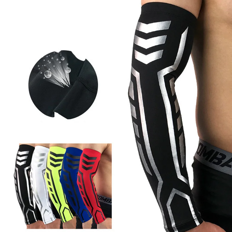Sports Armlet Basketball Bike Cotton Elastic Arm Long Sleeve Guard Protector Pre