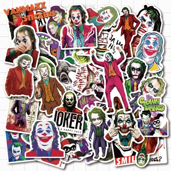 

VANMAXX 50 PCS DC Villain Joker Clown Graffiti Stickers Waterproof Vinyl PVC for Laptop Helmet Bicycle Luggage Car