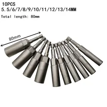 

10PCS Screwdriver Bits 80mm In Length 1/4" Hex Drive Magnetic Socket HRC60 Drill Bits Sets Chrome Vanadium Steel Tools