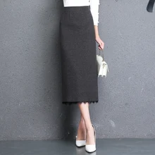 Fp2009 Новая Осенняя зимняя женская модная повседневная сексуальная юбка длинная юбка с высокой талией