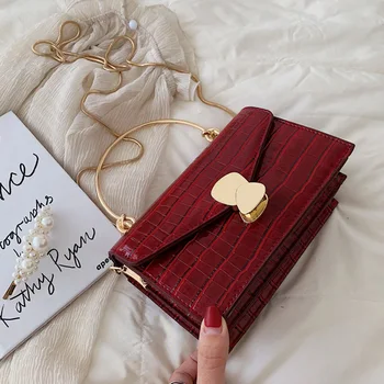 

Stone pattern PU Leather Crossbody Bags For Women 2020 Mini Shoulder Messenger Bag With Metal Handle Lady Travel Totes