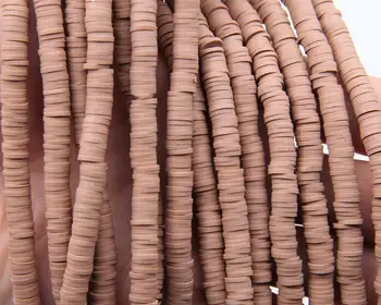 

Brown Polymer Clay Beads Flat Round Polymer Clay Beads For Making Necklace Rings Chain Bracelect Pendinentes For Woman Diy