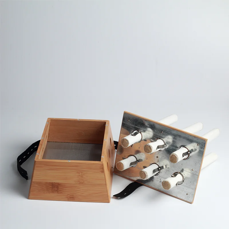 Бамбуковый Moxa Moxibustion Box массажные ролики держатель Акупунктура Релаксация шеи