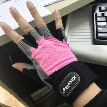 Фитнес-перчатки женские спортивные нарукавники половина пальца тренажерный зал воздушная Йога дышащие противоскользящие профессиональные пальмовые линии и железа защитный Cl