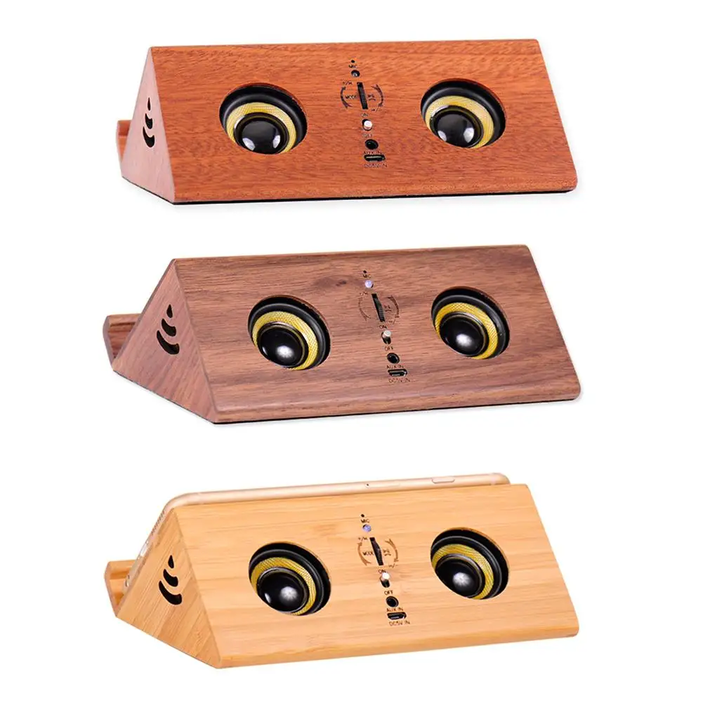 

New Wooden Smart Bluetooth Speaker Mini Charging Portable Retro Wireless Elegant Super Bass Subwoofer Wireless Computer Speaker