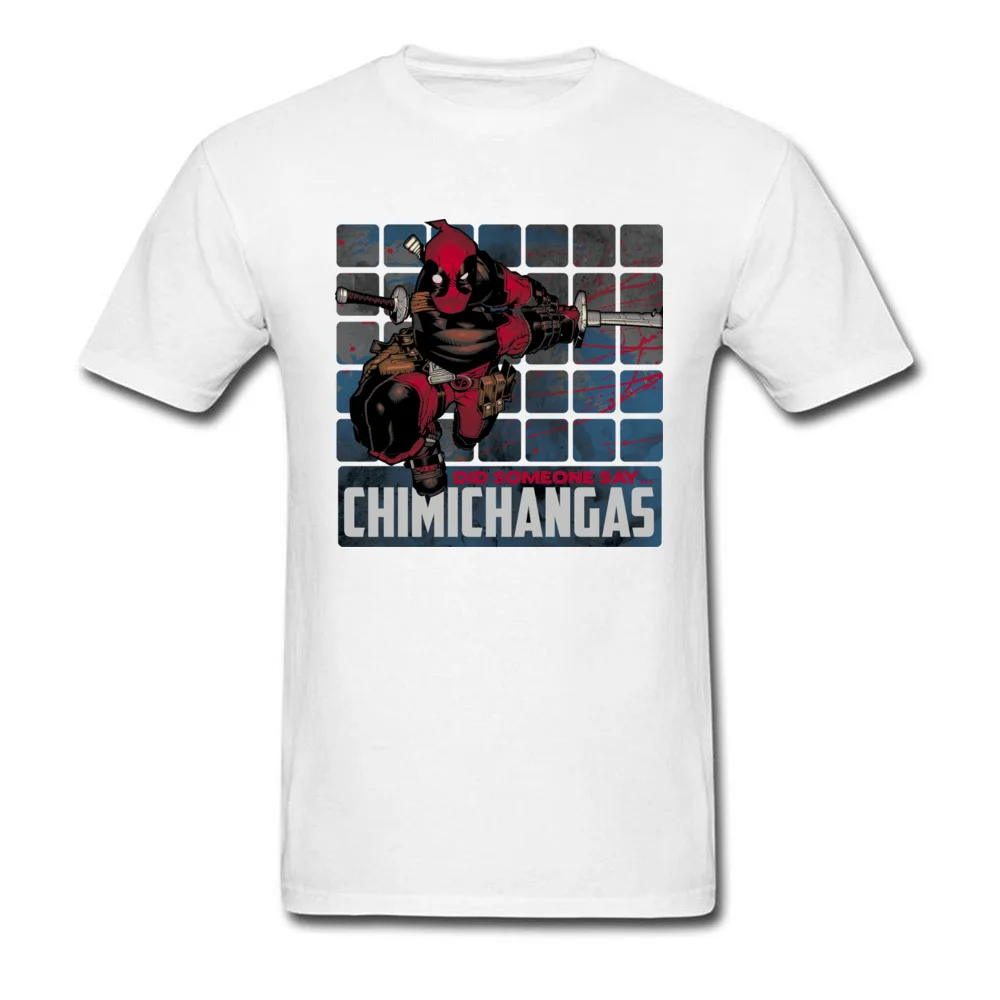 Deadpool Chimichangas Panels 2018 забавная черная одежда для мужчин 3D мультяшная футболка