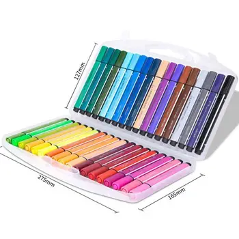 

12pcs/set Washable Watercolor Pen Cute Kids Drawing Pens Art Painting Stationery Pen Children Seal Stamp Marker Graffiti T3W1
