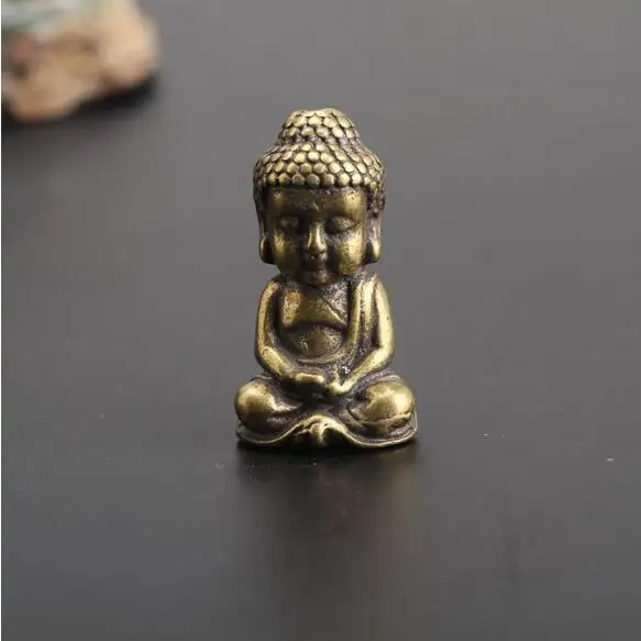 Статуя en Bronze antique de bouddha chinois | En cuivre pur Sakyamuni décoration la House|