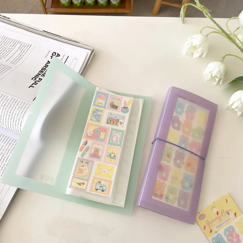 Candy Color Kawaii Bonds Stickers Bills Storage Collect Desktop Organizer Book School Stationery MINKYS stationery organizer stationery storage box