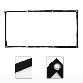 

16:9 Projection Screen 120 Inch Polyester Waterproof Folded Home Theater Portable Screen Travel Ultra-Thin Projection Screen