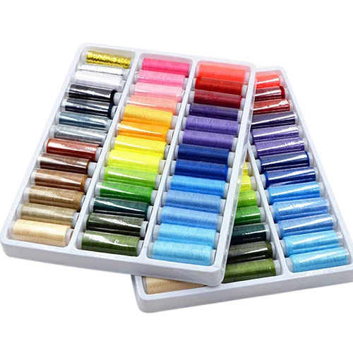 39Pcs/Pack Mixed Color Pure Polyester Sewing Thread Spool For Hand and Machine Thread to Sew GYH 3