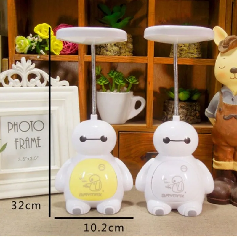 FENGLAIYI мультфильм Baymax Hero 6 красочный RGB светодиодный перезаряжаемый USB Белый Ночник