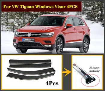 

4pcs Set 2012-2020 OEM For VW Tiguan Stainless steel window Visor Shade Vent Wind Rain Deflector Guards Cover
