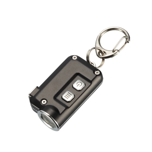 TINI-black Новинка Nitecore TINI 380 люменов микро-USB зарядка мини металлический брелок Светильник флэш-светильник - Испускаемый цвет: TINI-black