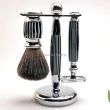 CSB Барсук Набор для бритья смолы ручка борода щетка Двусторонняя бритва стойка для бритвенного станка для бритья Зебра ручка бритва Набор