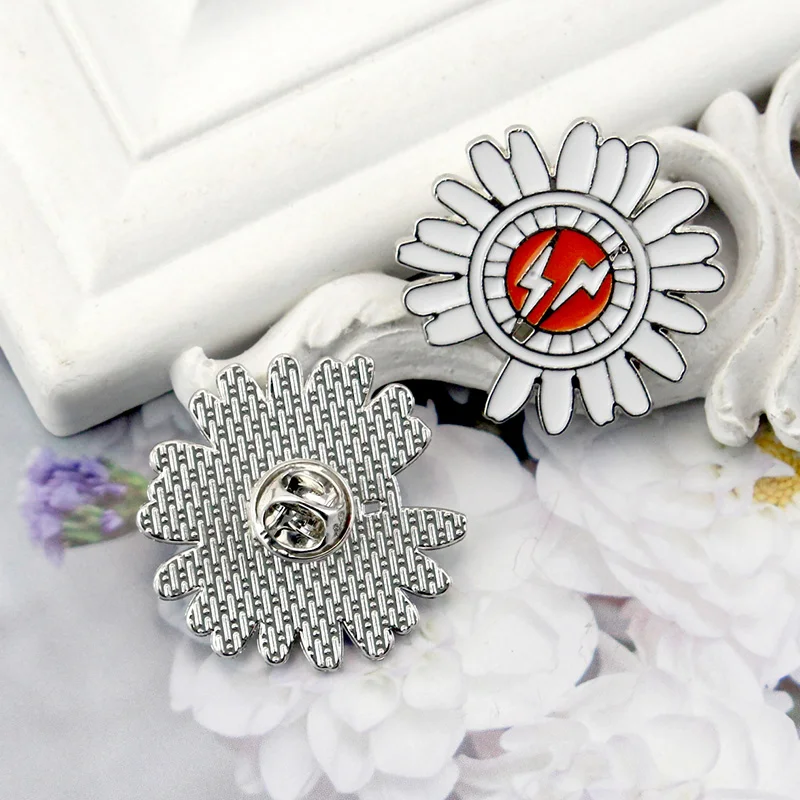 Lot De 3 Broches Coquelicot Rouges En émail