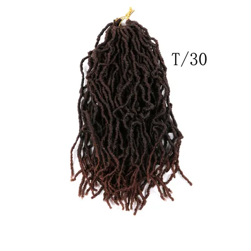 T1B/30 Nu Locs крючком коса искусственные локоны в стиле Crochet волосы 18 дюймов 21 прядь/упаковка мягкий Dread Bobbi Boss Ombre крючком синтетические волосы для наращивания - Цвет: T1B/30