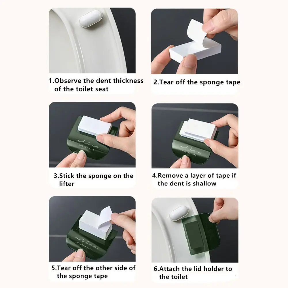 Toilet Seat Holder Lifter Sanitary Closestool Seat Cover Lift Handle Toilet Seat Cover Lifter Bathroom Home Cleaning Tool hogar images - 6