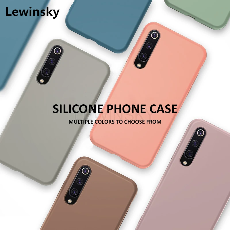 

Solid color Phone case for XIaomi Mi 9T 8 9 SE A3 A2 lite 5X A1 6X MiX 2 2S 3 Mi Play cc9 cc9e New official color silicone cover